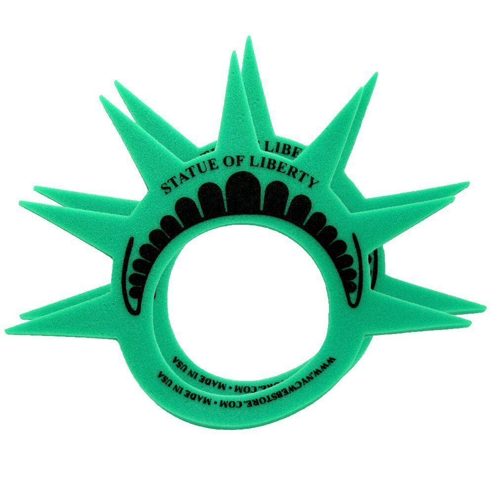 1754 PACK OF 2 Fun Statue of Liberty Crowns Hats Visors and Caps. Made in